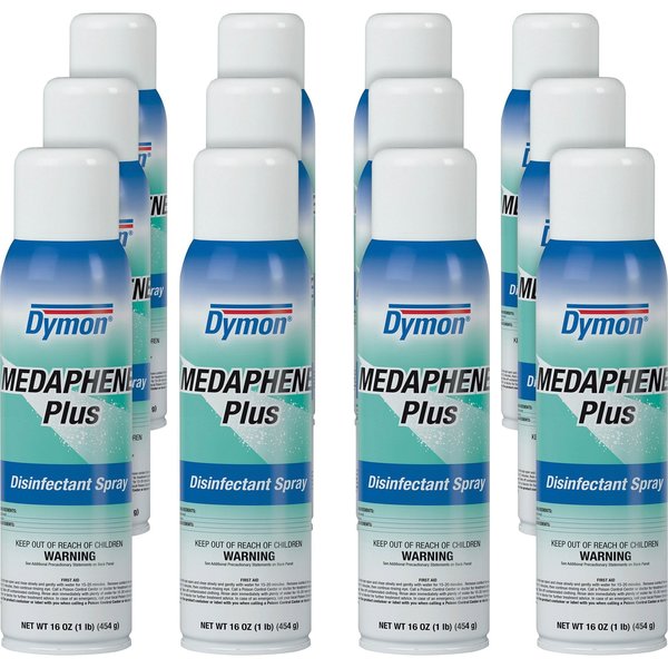 Dymon Medaphene Plus Disinfectant Spray, 16 fl oz (0.5 quart) Pleasant, Aqua, 12 PK ITW35720CT